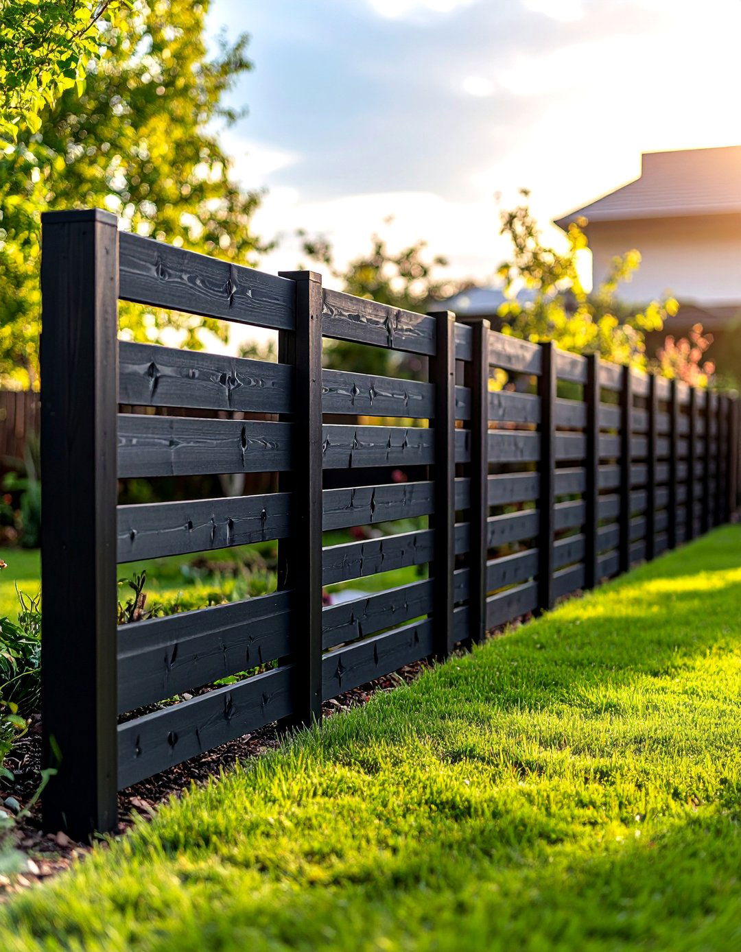 Modern Black Pallet Fence - 24 Pallet Fence Ideas