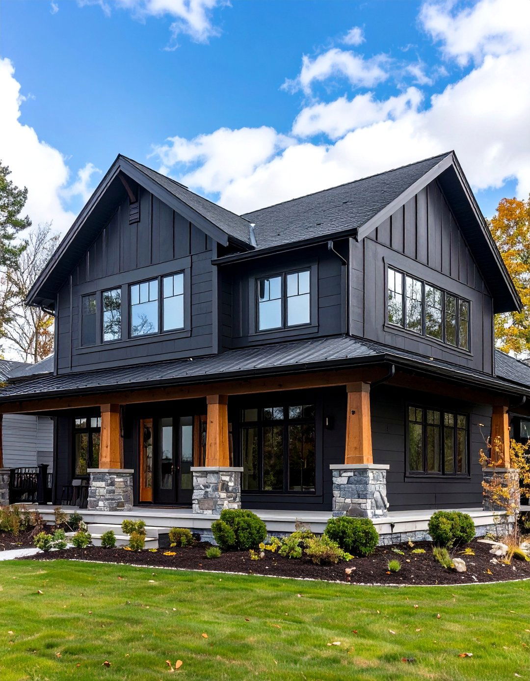 Modern Black Ranch Style - 24 Black House Exteriors & Paint Colors