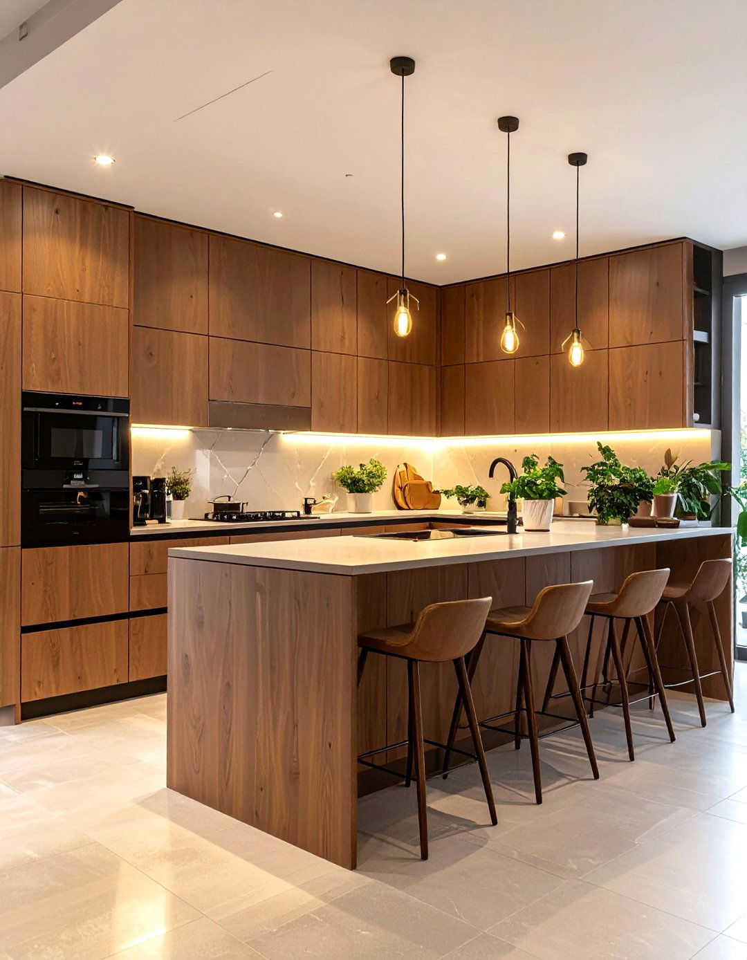 Modern Brown Kitchen Cabinets - 24 Brown Kitchen Cabinets Ideas