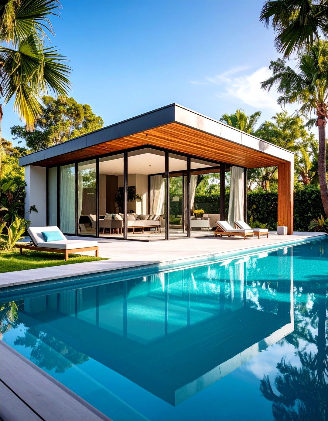 Modern Cabana Pool Shed - 24 Pool Shed Ideas