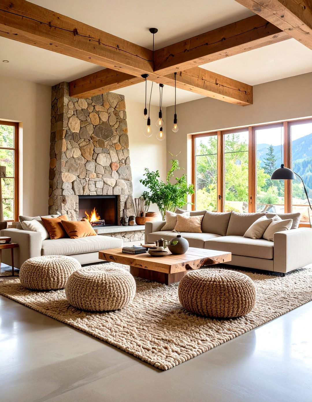 Modern Chalet Taupe Living Room - 24 Taupe Living Room Ideas