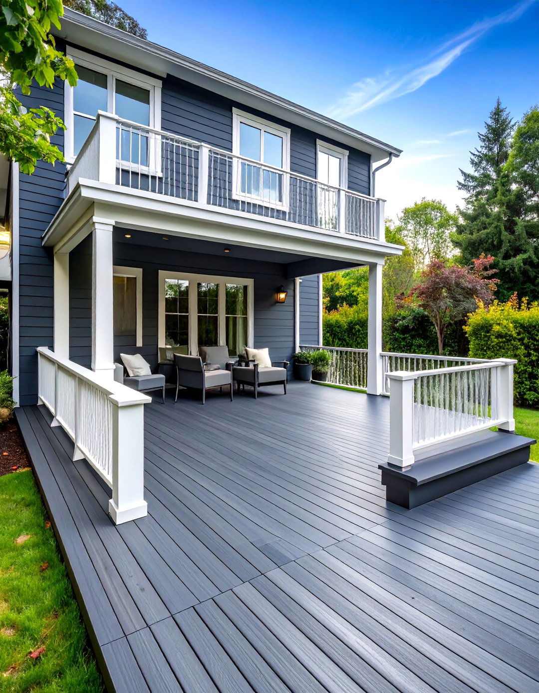 Modern Charcoal Gray Design - 24 Deck Color Ideas