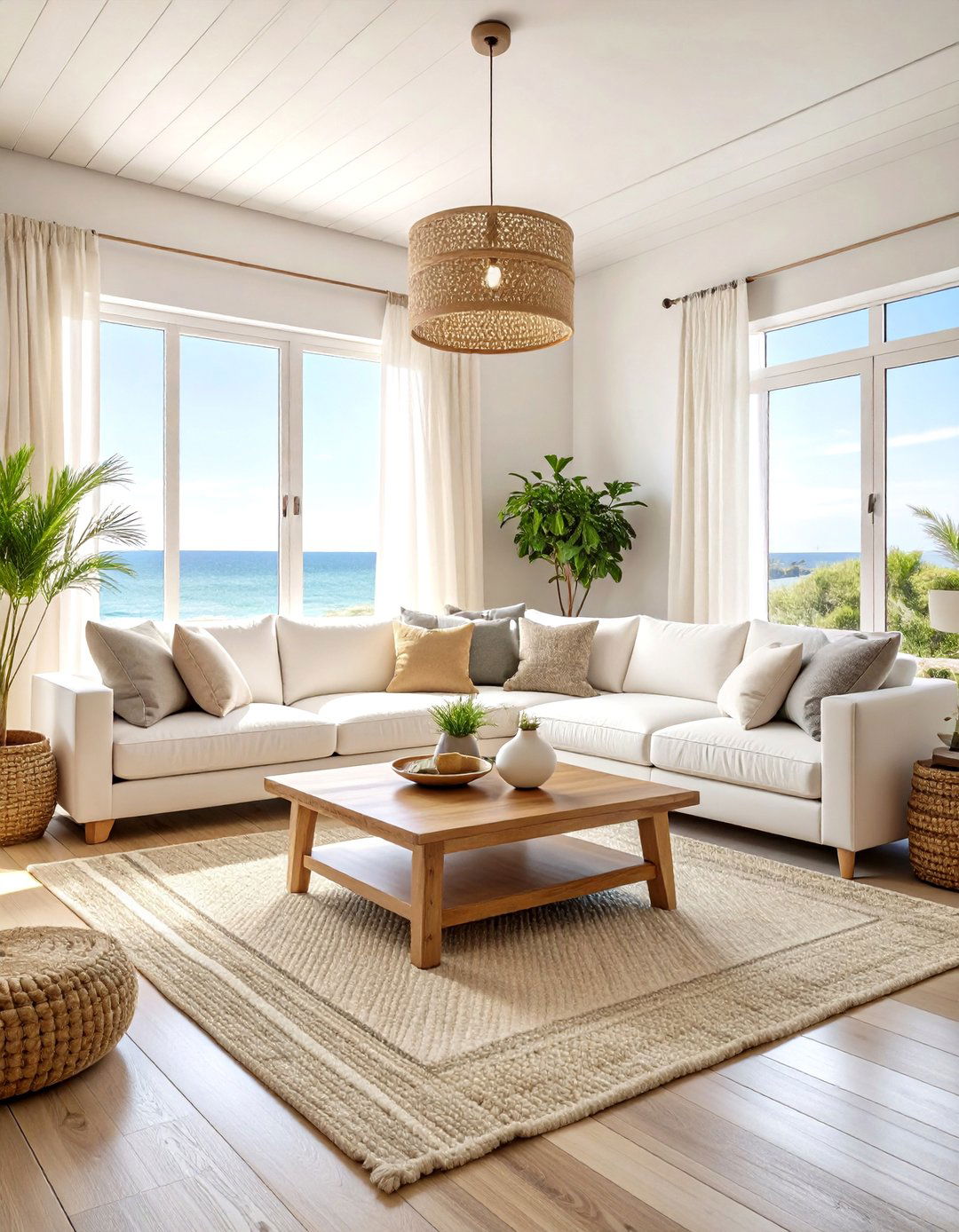 Modern Coastal Minimalism Living Room - 24 Beach House Living Room Ideas
