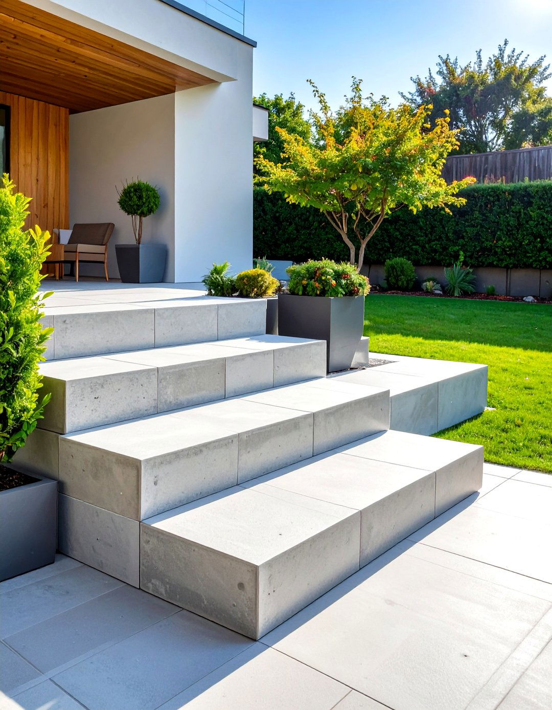 Modern Concrete Block Patio Steps - 24 Patio Steps Ideas