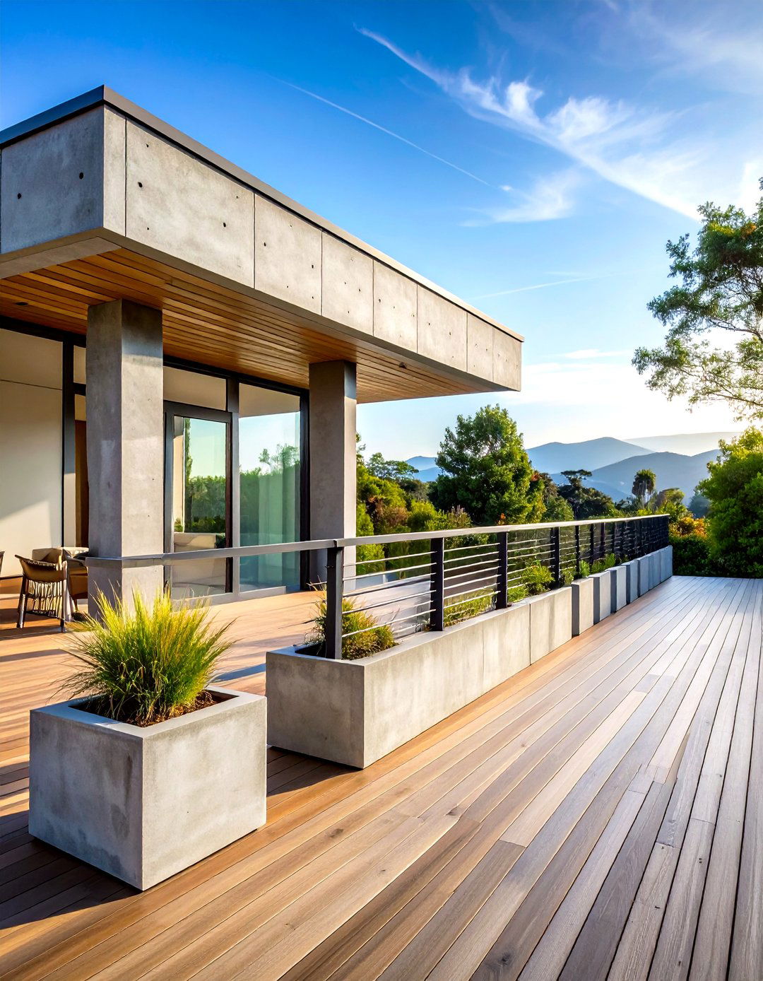 Modern Concrete Panel System - 24 Horizontal Deck Railing Ideas