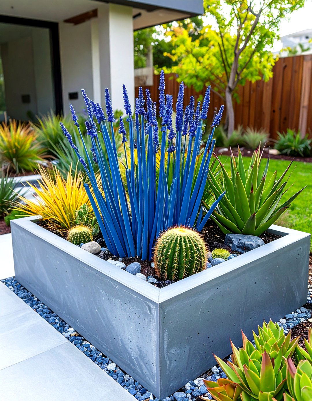 Modern Concrete Trough Displays - 24 Outdoor Succulent Container Ideas