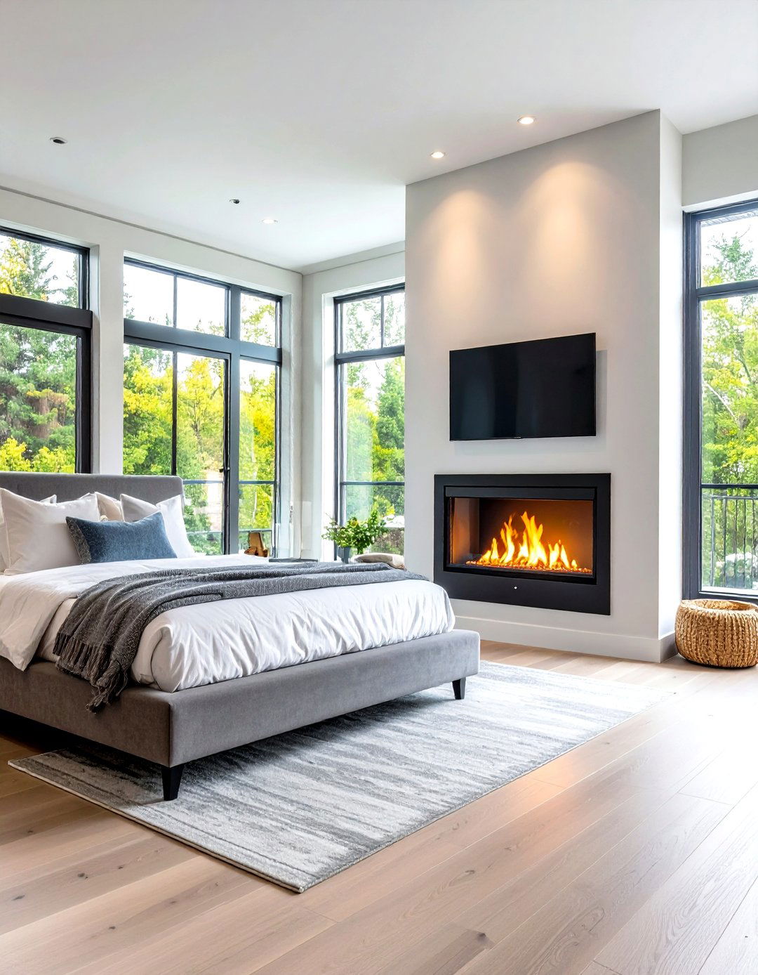 Modern Electric Wall Mounted Bedroom Fireplace - 24 Bedroom Fireplace Ideas