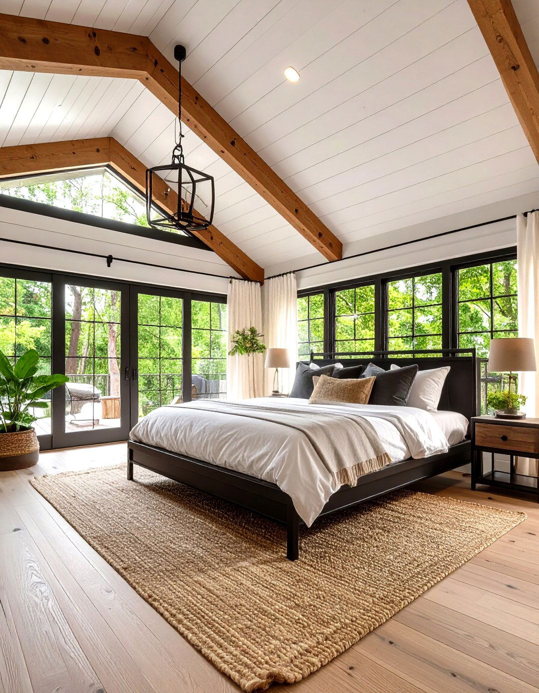 Modern Farmhouse Bedroom - 24 Low Sloped Ceiling Bedroom Ideas