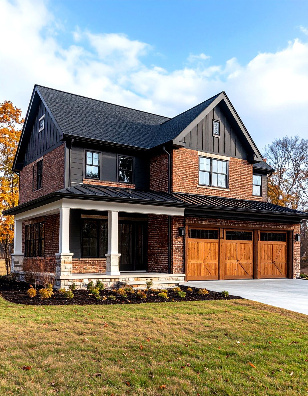Modern Farmhouse Black Brick Exterior - 24 Black Brick House Exteriors