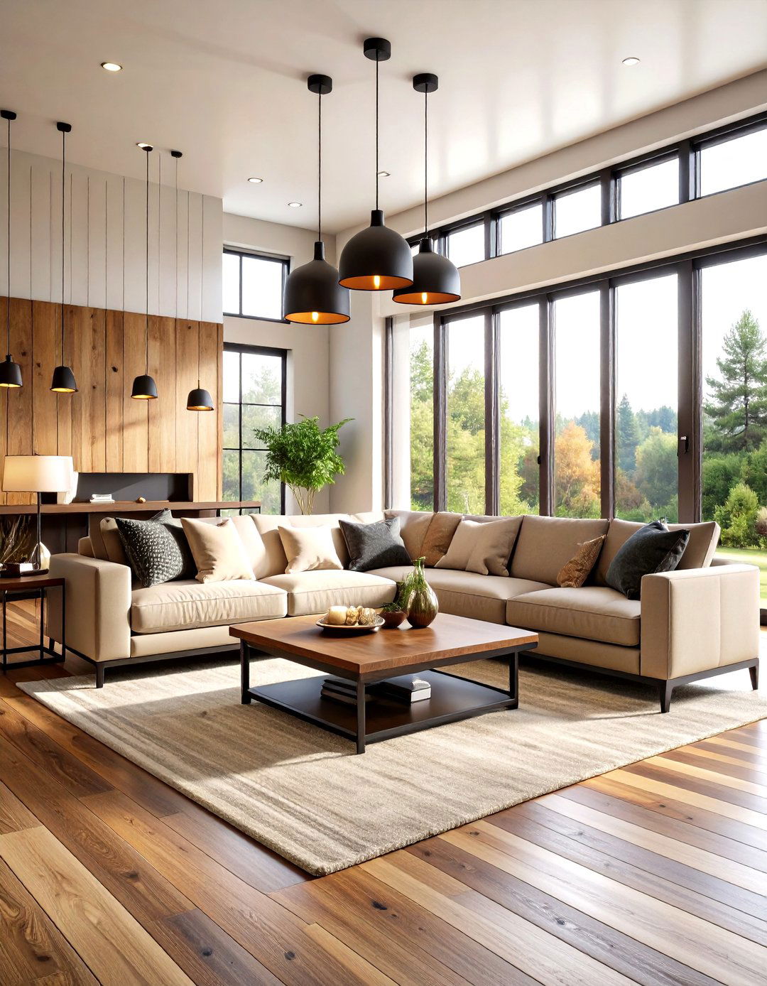 Modern Farmhouse Black and Beige Living Room - 24 Black and Beige Living Room Ideas
