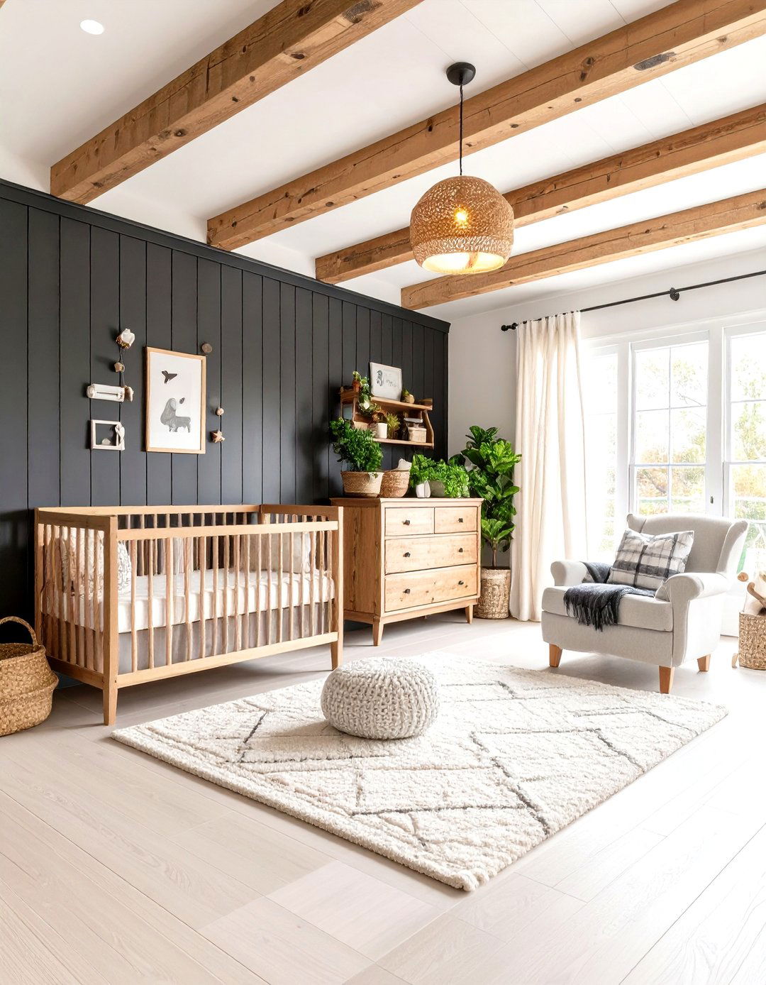Modern Farmhouse Black - 24 Black Nursery Ideas