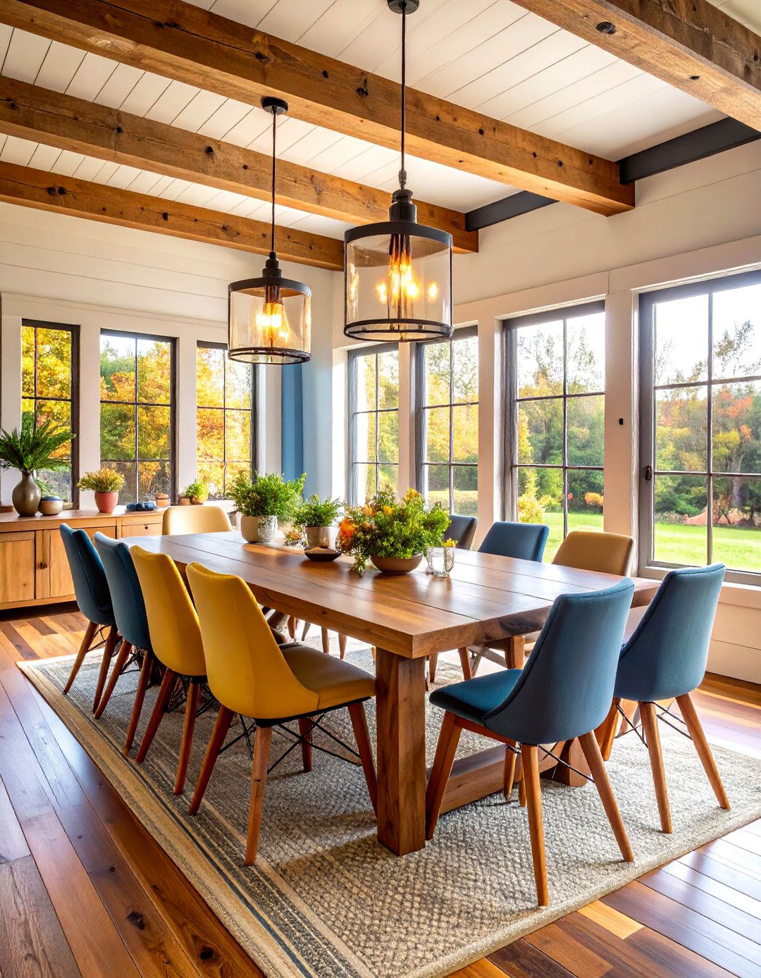 Modern Farmhouse Dining Fusion - 24 Modern Dining Room Ideas