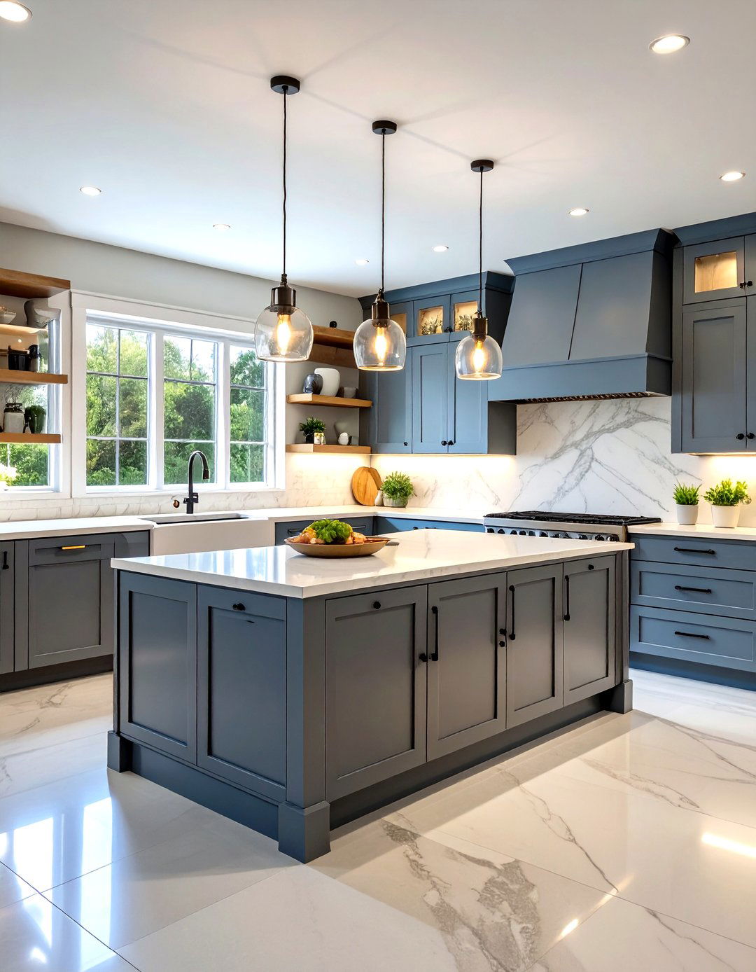 Modern Farmhouse Grey Shaker Cabinets - 24 Grey and White Kitchen Ideas