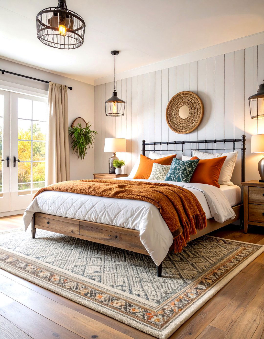 Modern Farmhouse Guest Bedroom with Shiplap Accent Wall - 24 Guest Bedroom Ideas