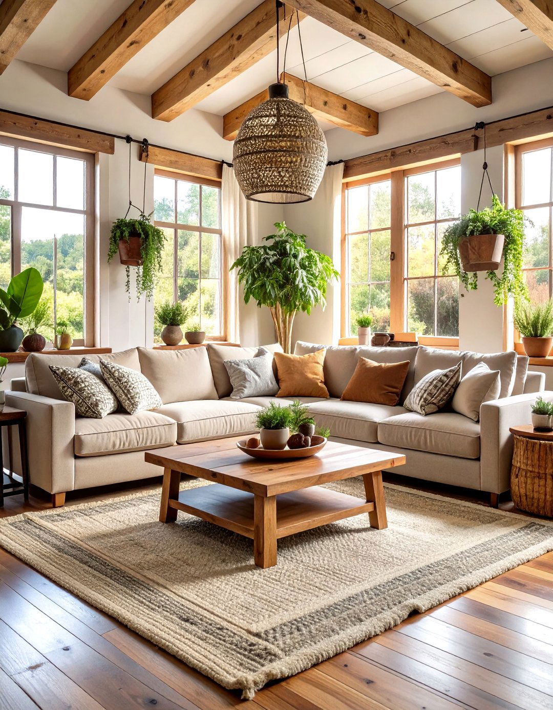 Modern Farmhouse Hybrid Living Room - 24 Cabin Living Room Ideas
