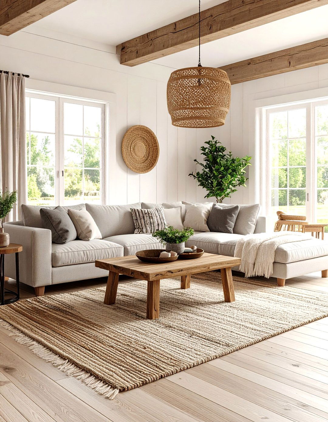 Modern Farmhouse Living Room with Shiplap Walls and Mixed Metals - 24 Cozy Living Room Ideas