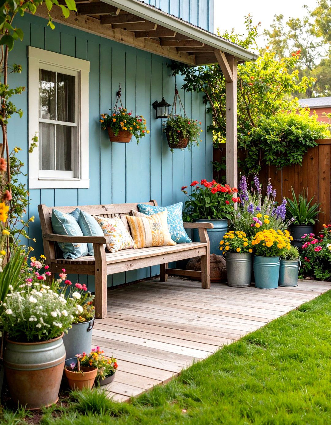 Modern Farmhouse Patio - 24 Small Backyard Patio Ideas