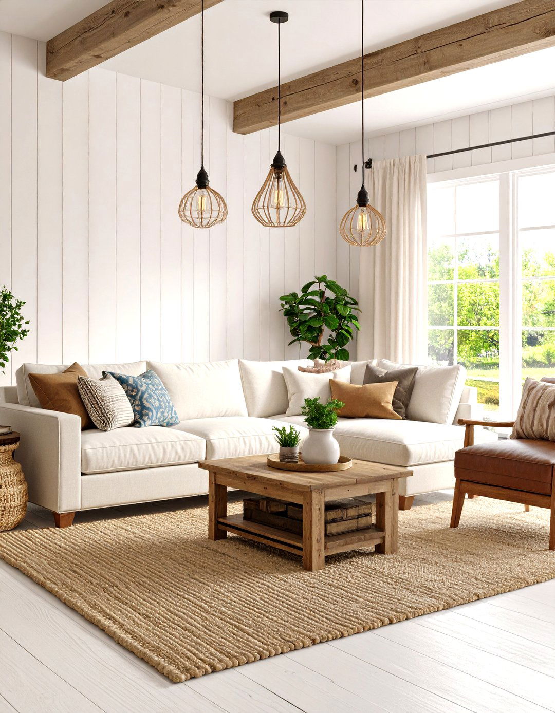 Modern Farmhouse Shiplap Accent Wall Design - 24 Joanna Gaines Living Room Ideas