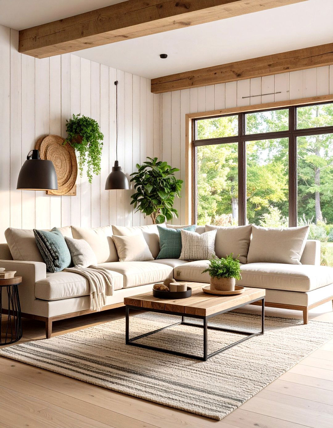Modern Farmhouse Teal Couch with Clean Lines - 24 Teal Couch Living Room Ideas