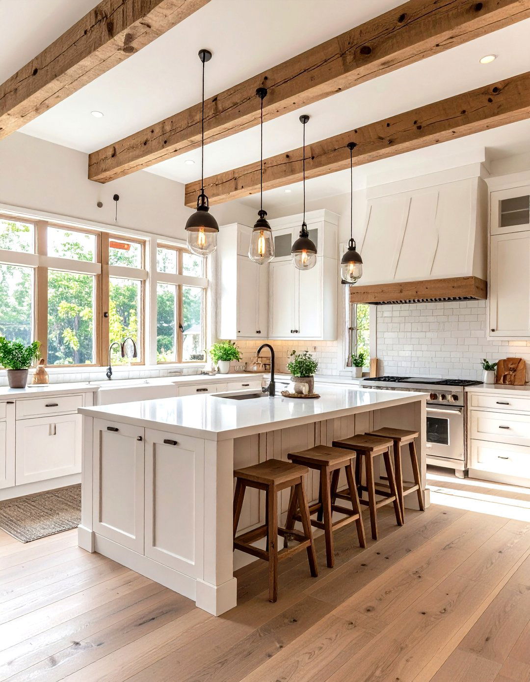 Modern Farmhouse Vaulted Ceiling Kitchen - 24 Vaulted Ceiling Ideas