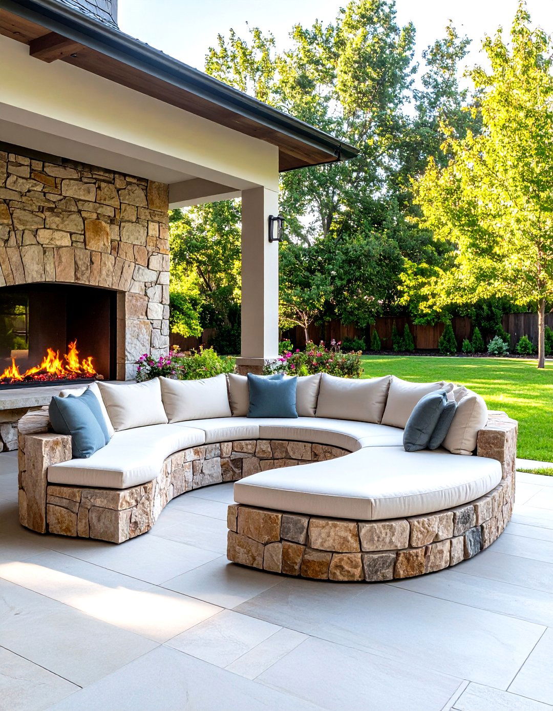 Modern Floating Fireplace Bench - 24 Fireplace Bench Ideas