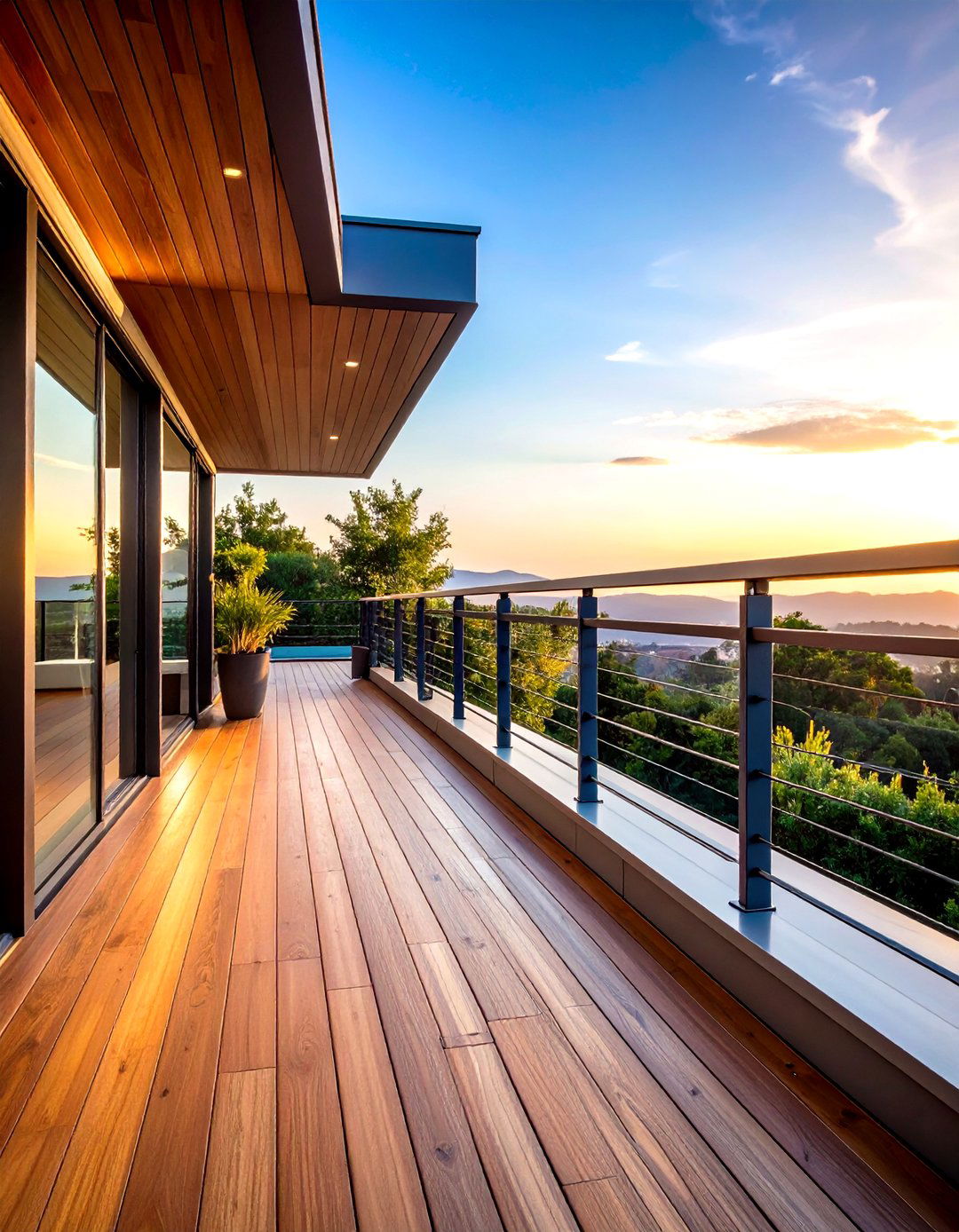 Modern Floating Rail Systems - 24 Metal Deck Railing Ideas