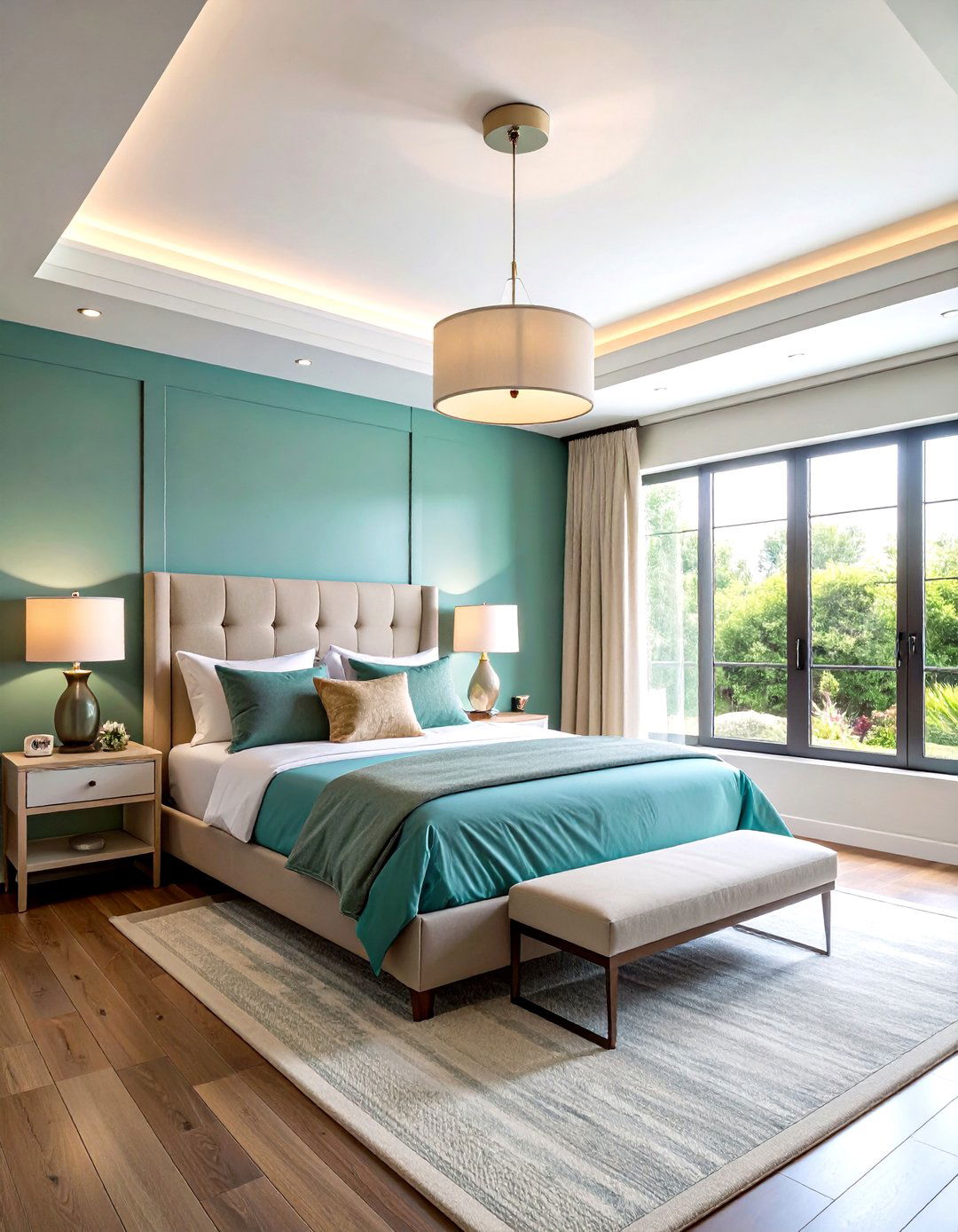 Modern Flush Mount Ceiling Light - 24 Small Bedroom Lighting Ideas