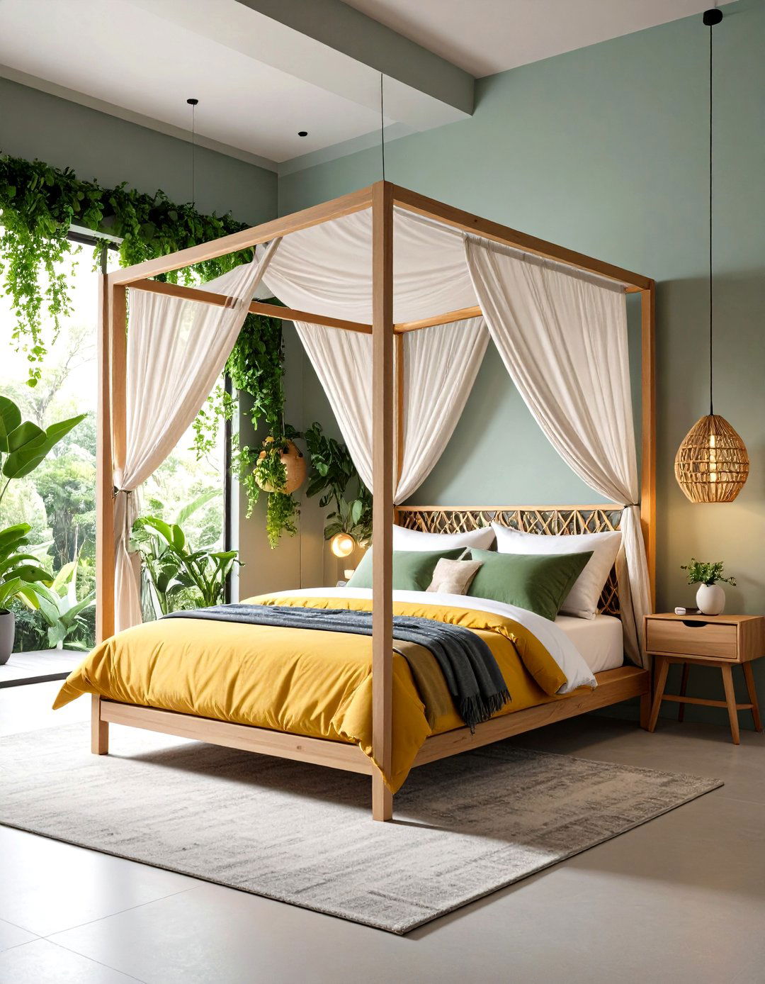 Modern Geometric Canopy Bed - 24 Canopy Bed Ideas