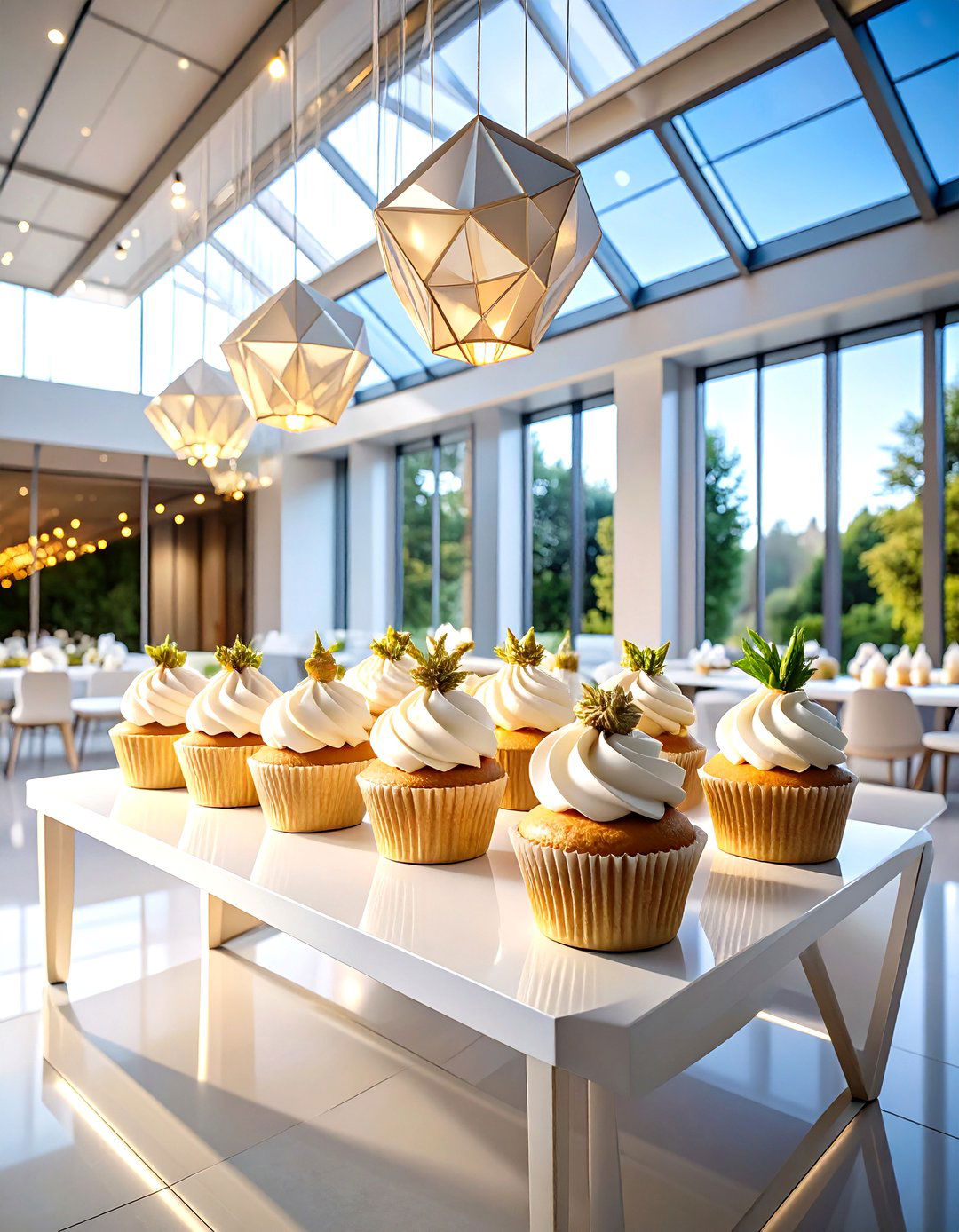 Modern Geometric Minimalism - 24 Wedding Cupcake Ideas