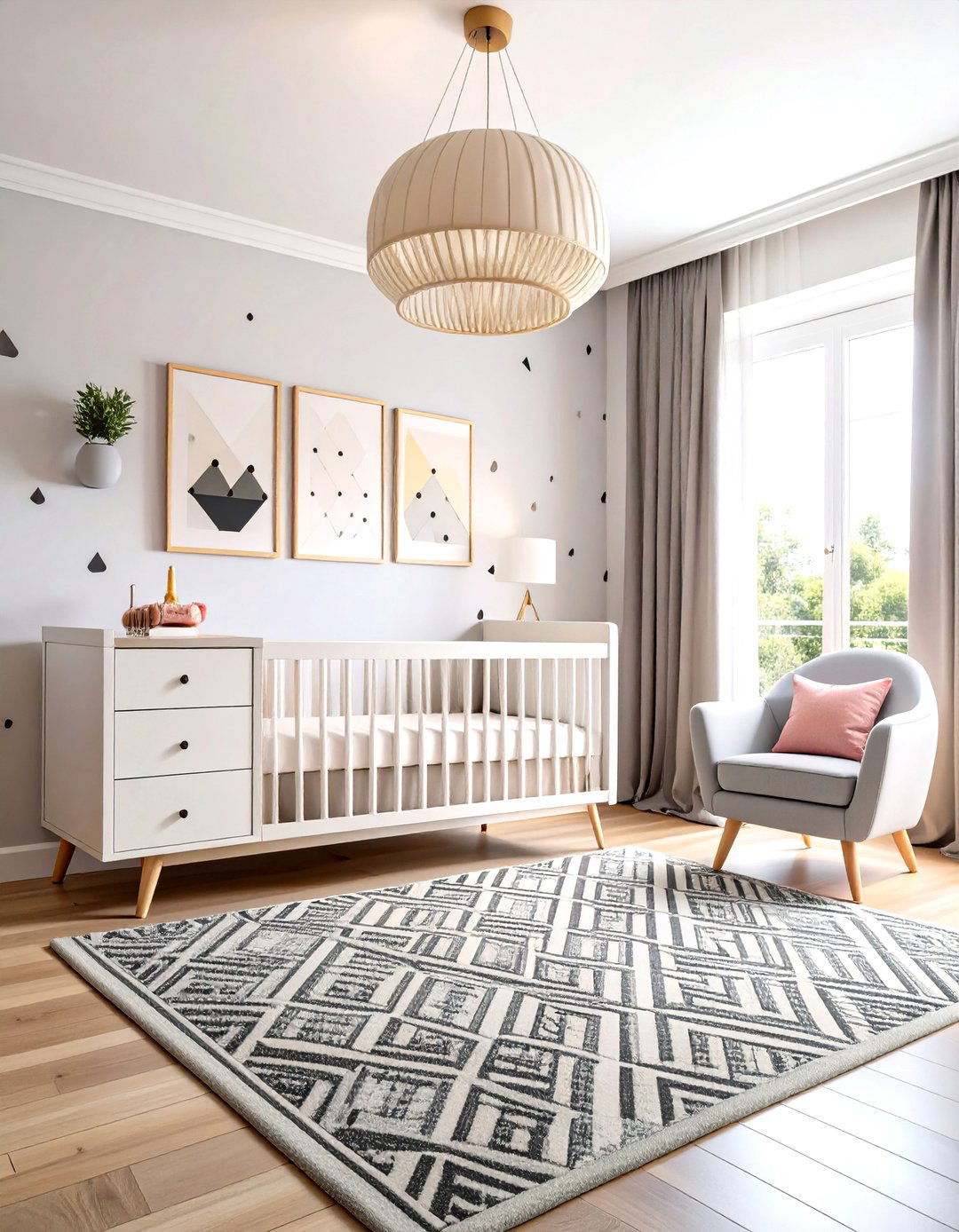 Modern Geometric Sophistication - 24 Baby Girl Nursery Ideas