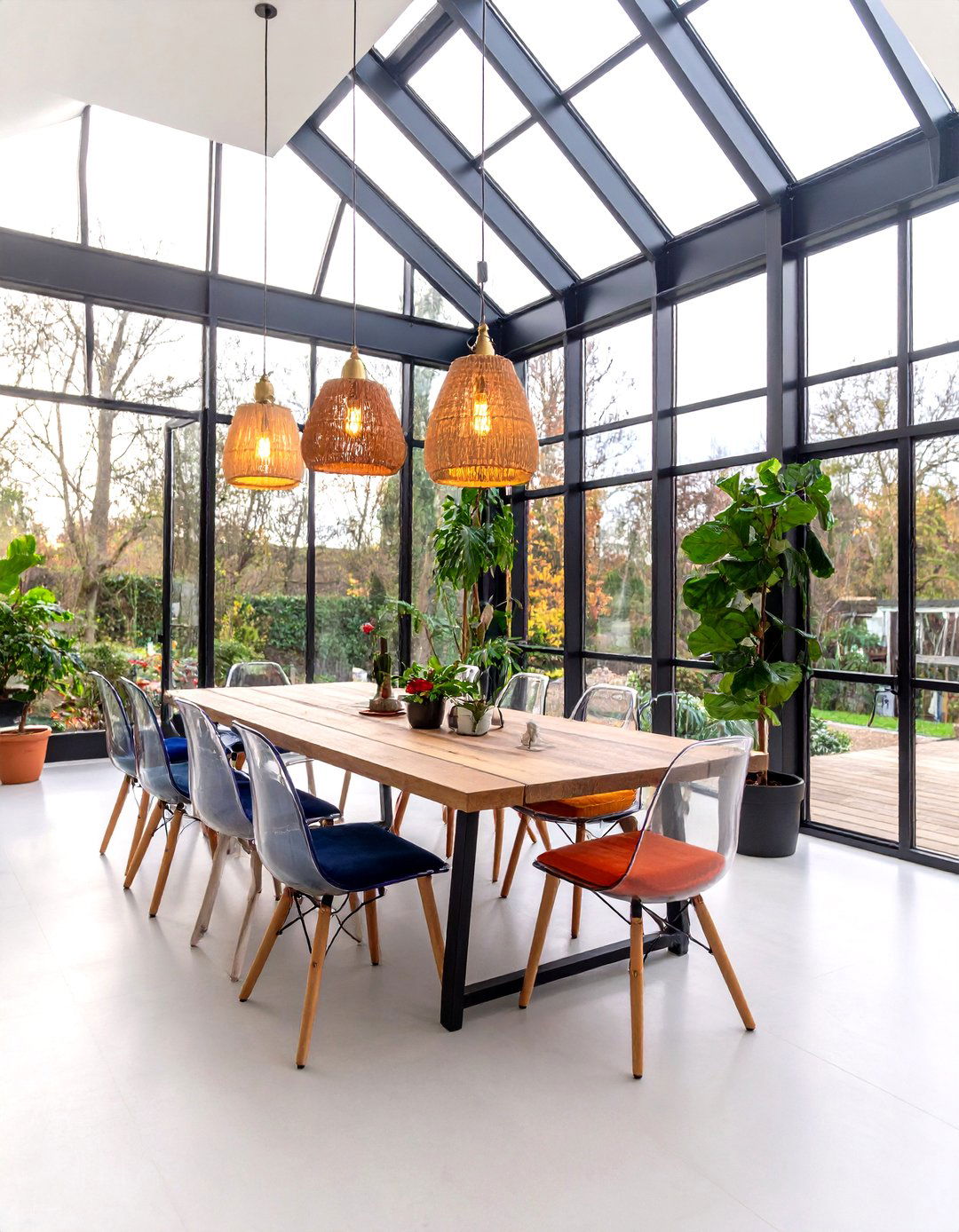 Modern Glass Conservatory Dining Room - 24 Greenhouse Dining Room Ideas