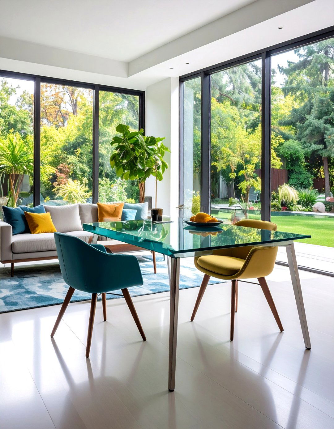 Modern Glass Desk Transparency - 24 Desk in Living Room Ideas