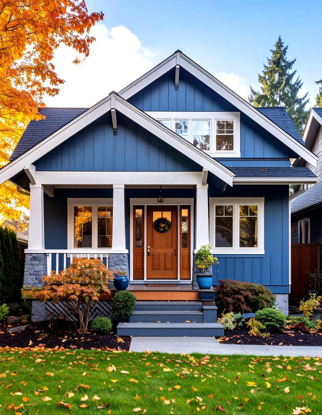 Modern Gray Blue Paint Finish - 24 Exterior Brick Paint Color Ideas