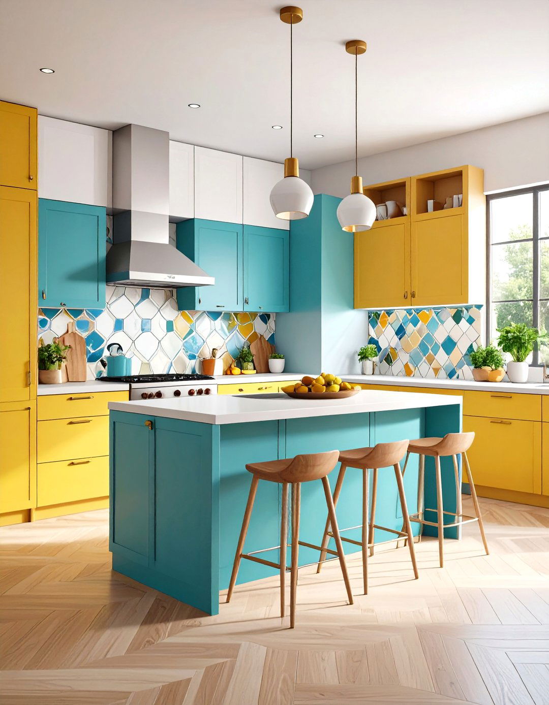 Modern Hexagon Tile Geometry - 24 Kitchen Flooring Ideas