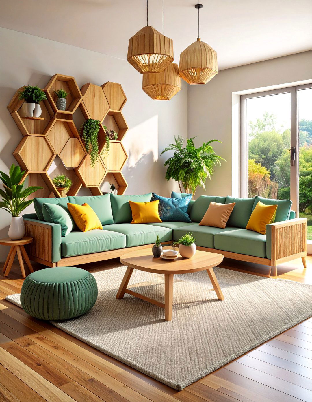 Modern Hexagonal Corner Modules - 24 Corner Shelf Ideas