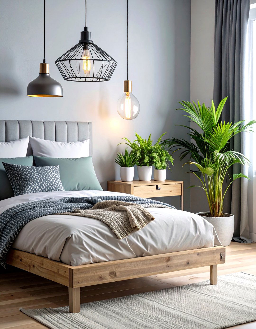 Modern Industrial Edge - 24 Nightstand Decor Ideas