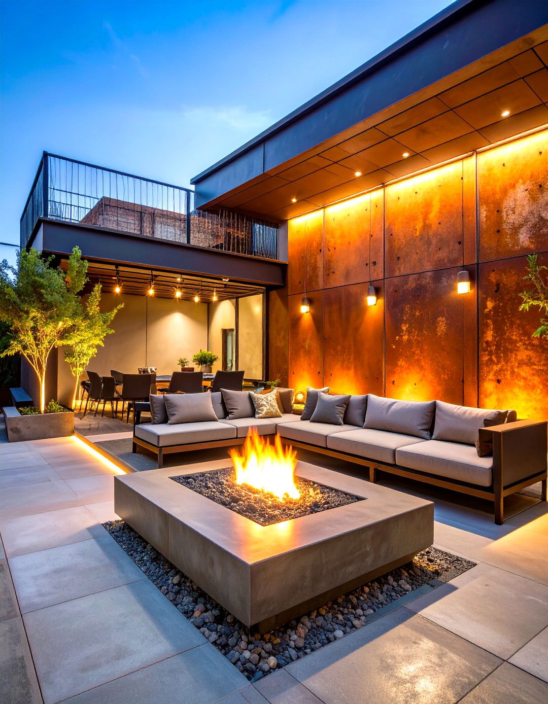 Modern Industrial Fire Pit - 24 Sunken Fire Pit Ideas