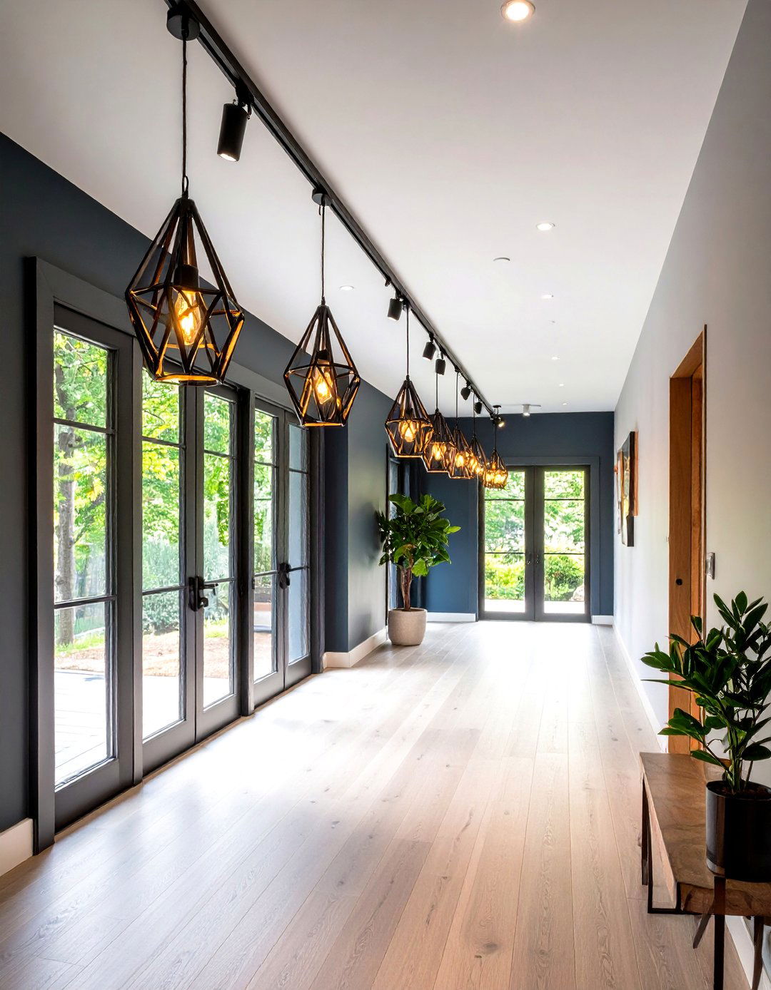Modern Industrial Track Lighting System - 24 Narrow Hallway Lighting Ideas
