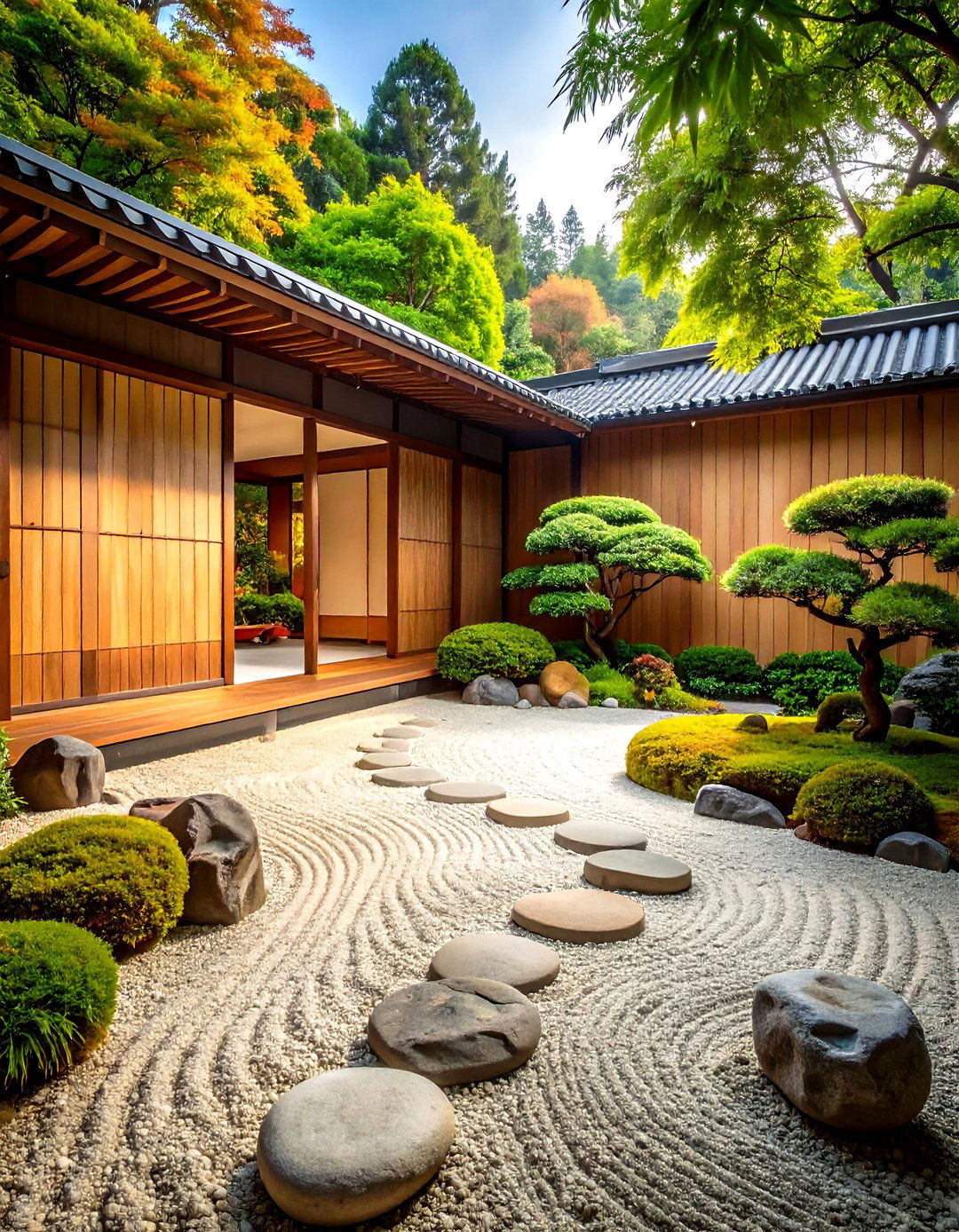 Modern Japanese Zen Courtyard - 24 Modern Small Garden Ideas