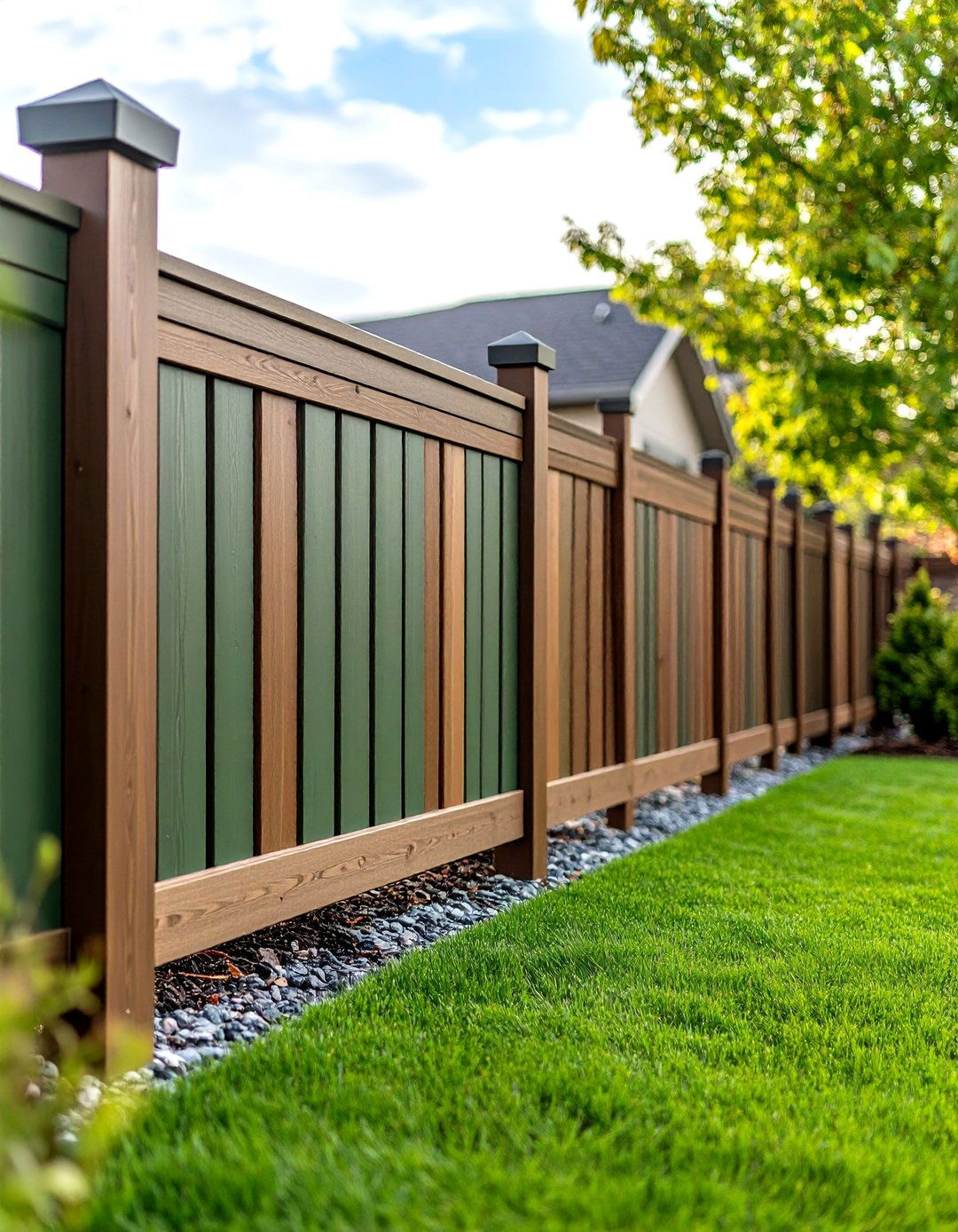 Modern Khaki Vinyl Fence Arrangements - 24 Vinyl Fence Colors