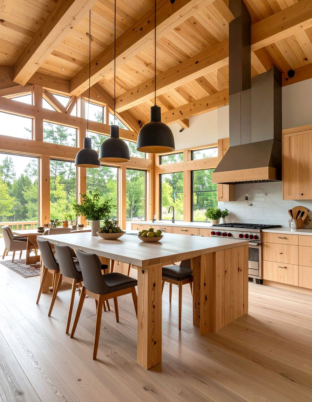 Modern Kitchen Pole Barn Dining - 24 Pole Barn Interior Ideas