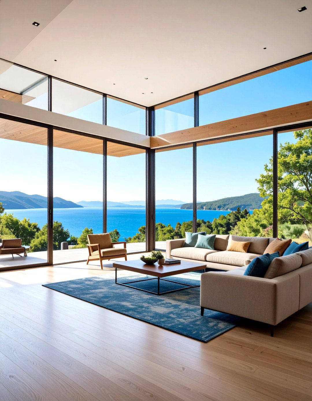 Modern Lakeside Glass Walls - 24 Lake House Decorating Ideas