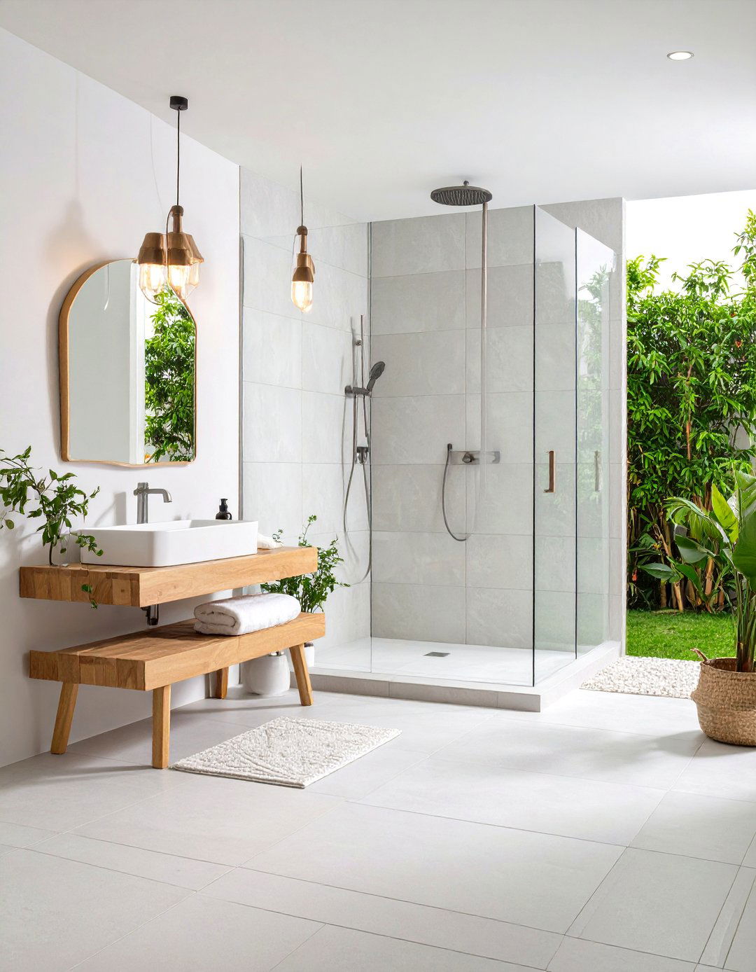 Modern Large Format Tiles - 24 Walk-in Shower Tile Ideas