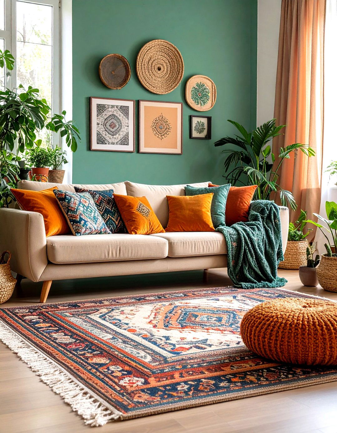Modern Maximalist Beige Couch Room - 24 Beige Couch Living Room Ideas