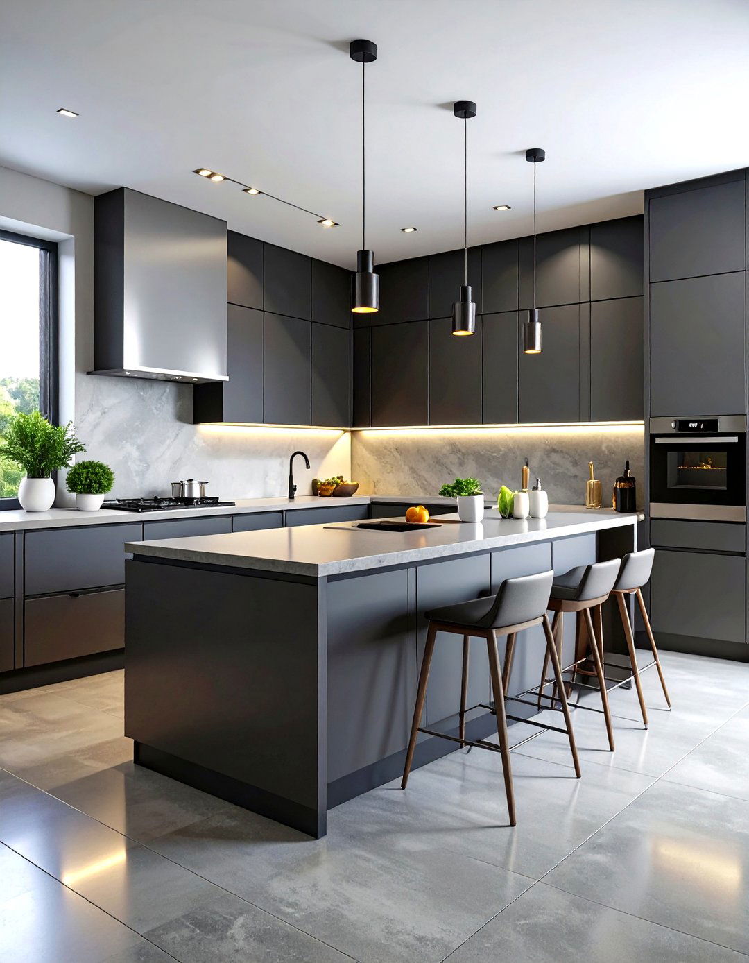Modern Microcement Countertops - 24 Microcement Kitchen Ideas