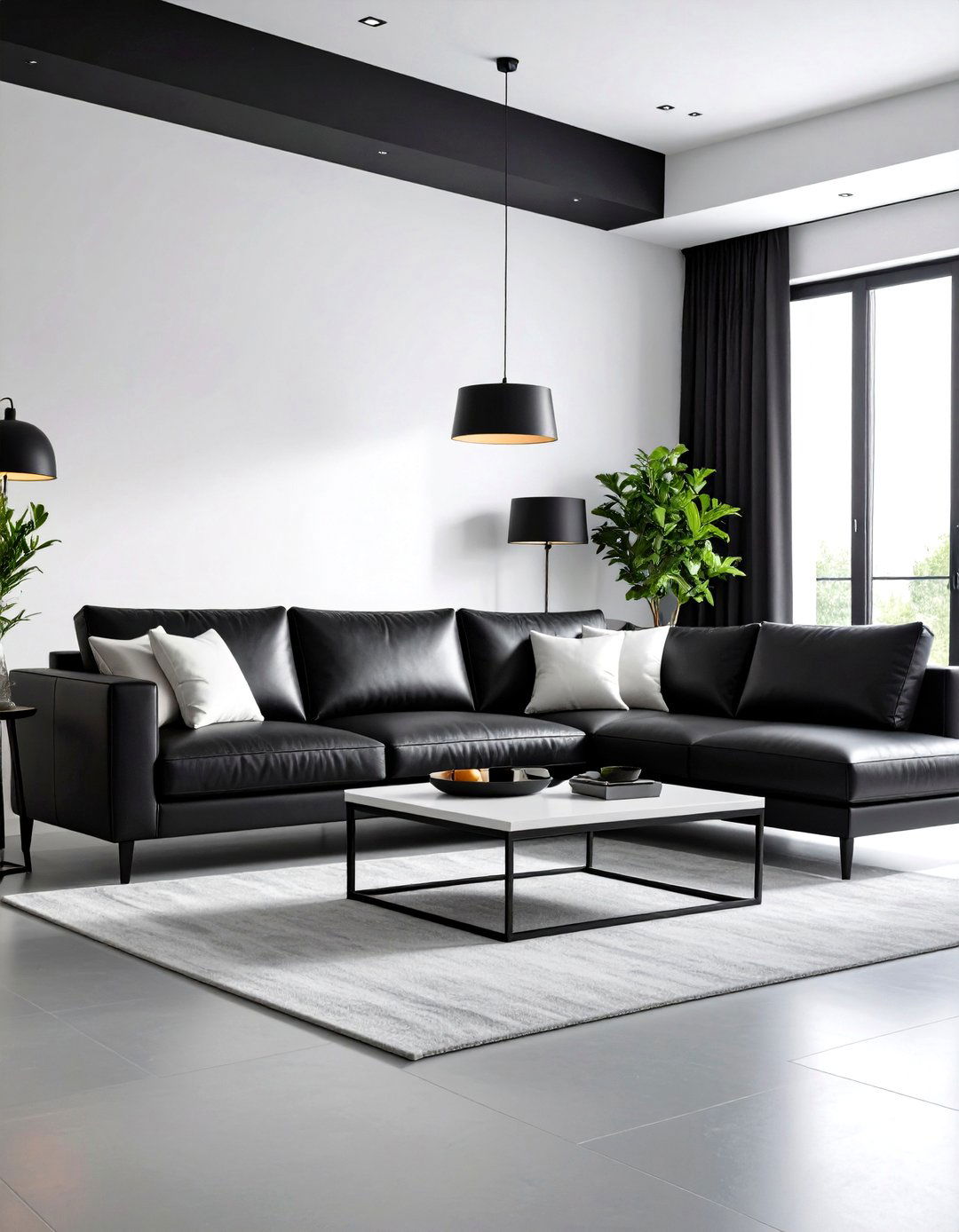Modern Minimalist Black Accent Living Room - 24 Minimalist Living Room Ideas