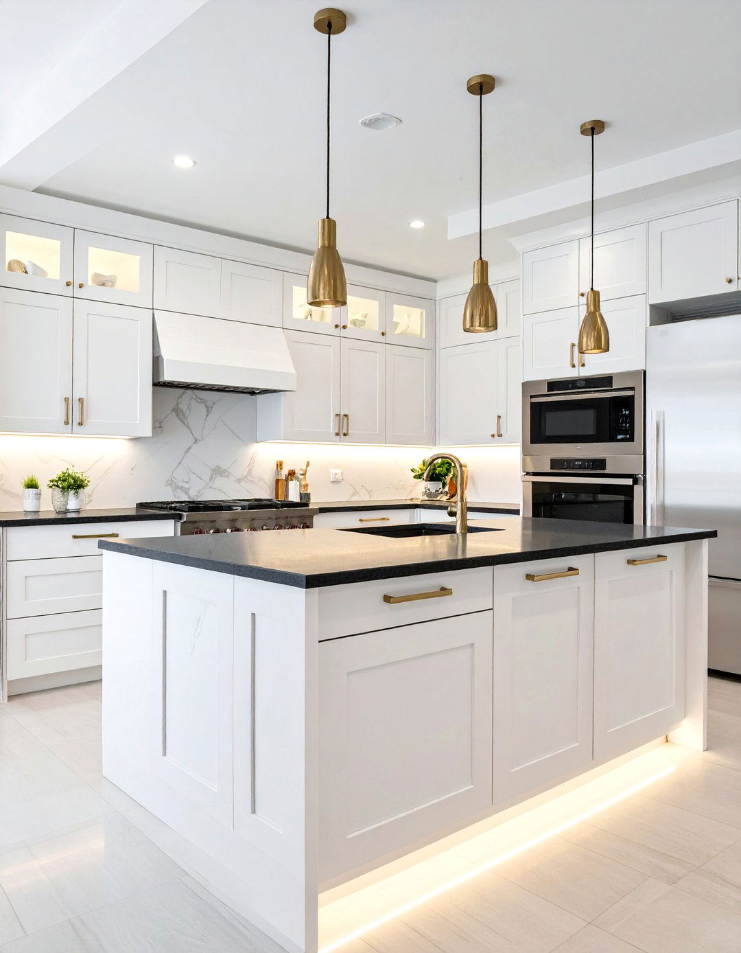 Modern Minimalist Black Quartz - 24 Black Kitchen Countertops