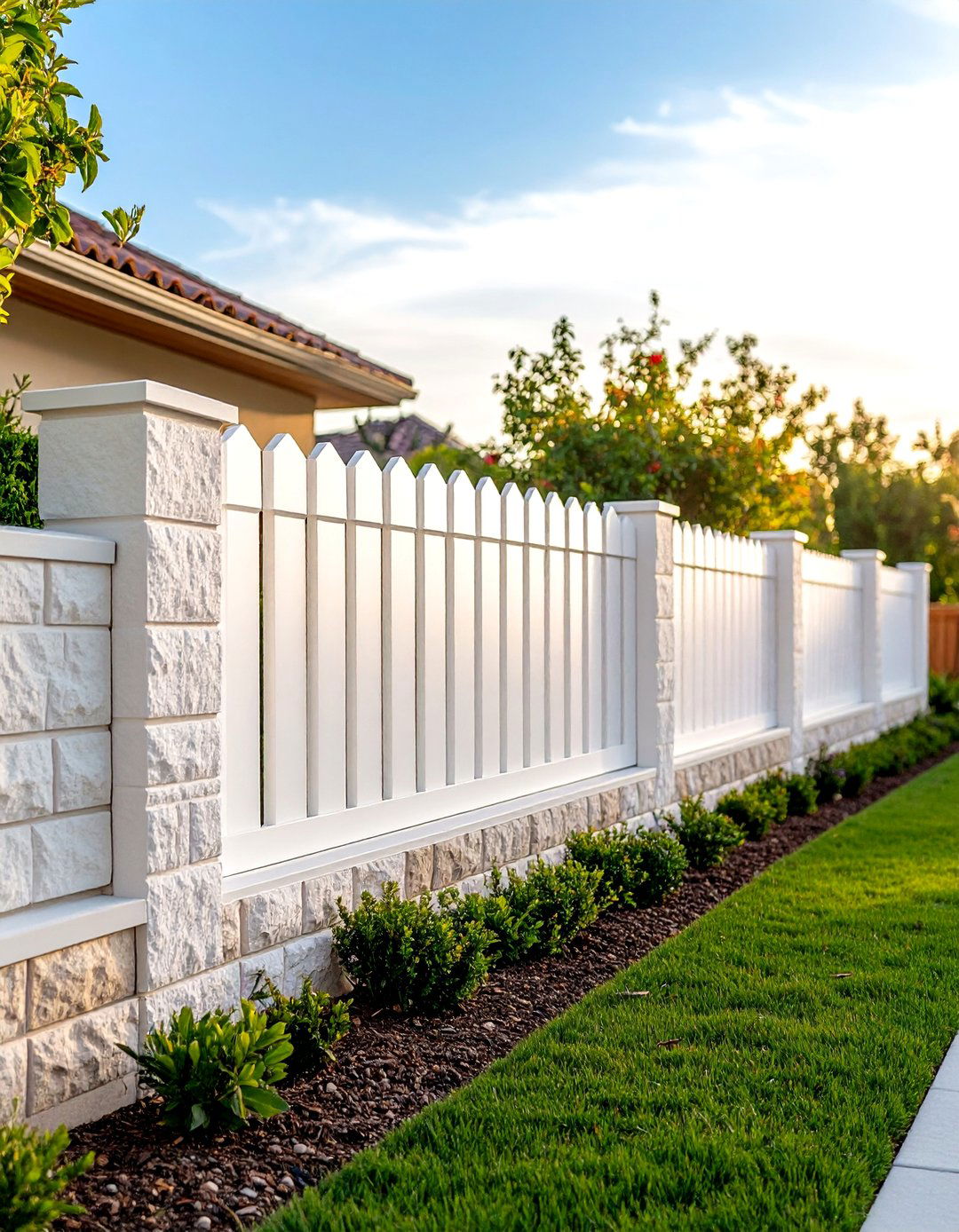 Modern Minimalist Block Wall Fence - 24 Concrete Block Fence Ideas