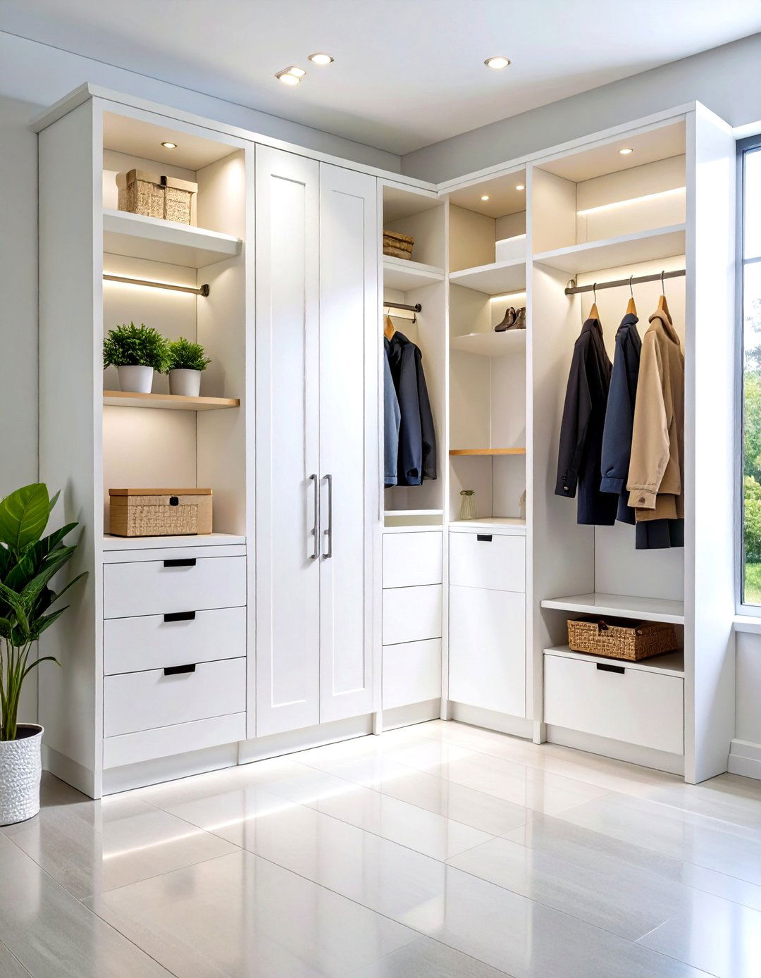 Modern Minimalist Coat Closet with Clean Lines - 24 Coat Closet Ideas
