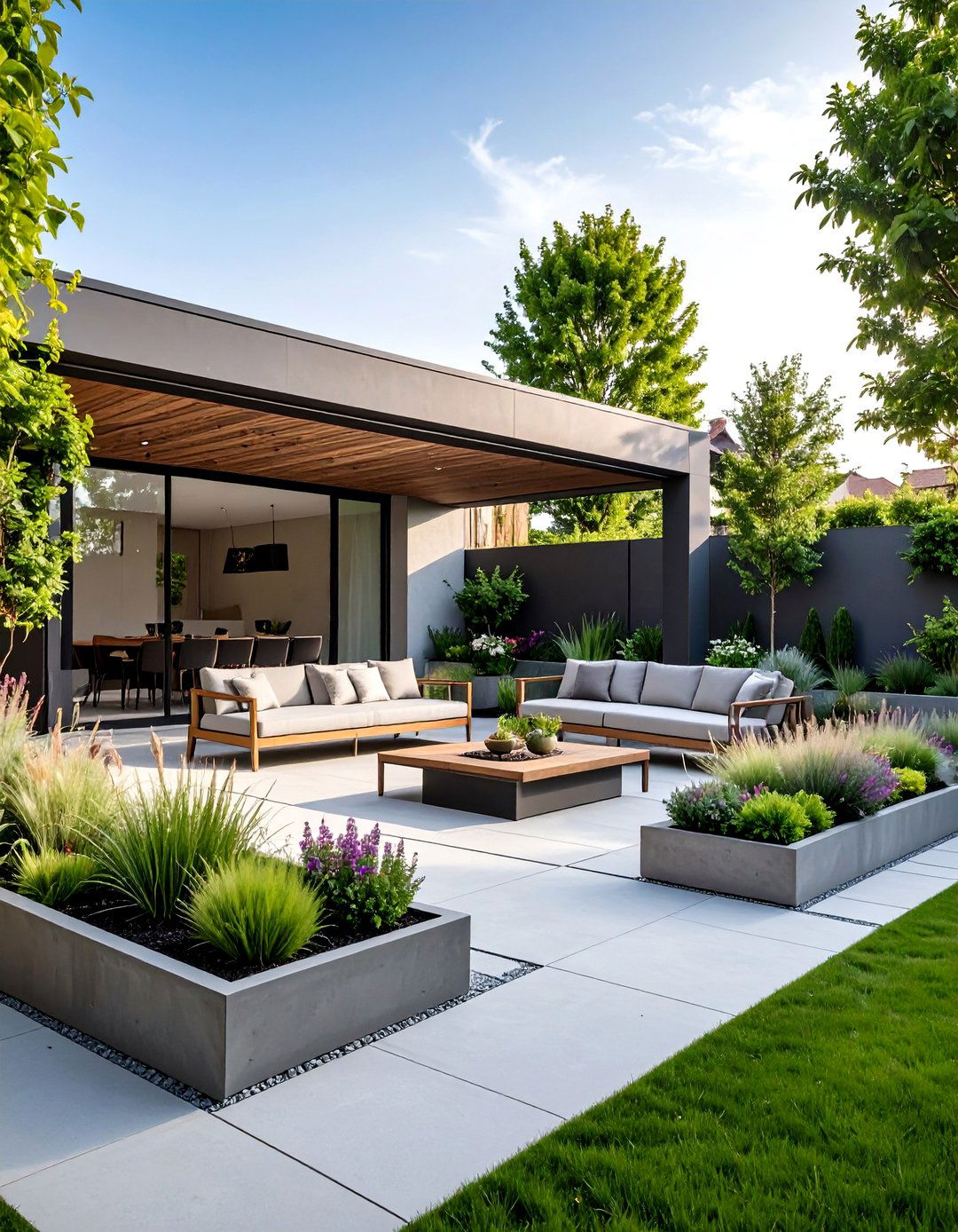 Modern Minimalist Courtyard - 24 Backyard Oasis Ideas